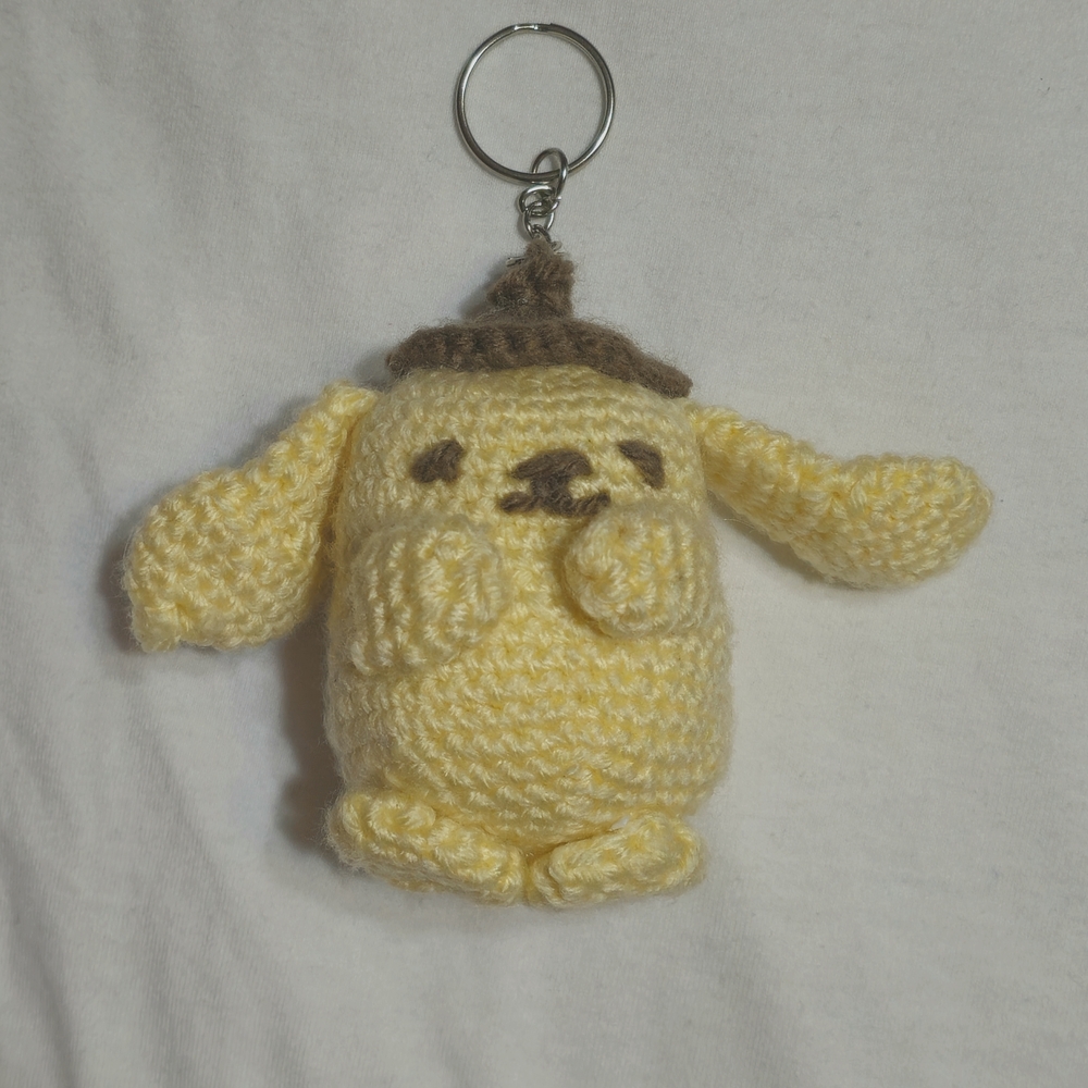 Sanrio Pompompurin Crochet Keychain
